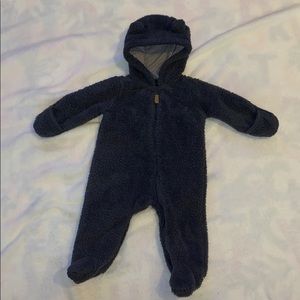 Carter’s Blue hooded Sherpa Pram